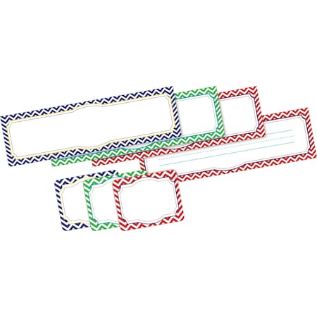 Barker Creek Chevron Nautical Name tag & Name Plate Set, Multi-Design Set, 81/Set 3983